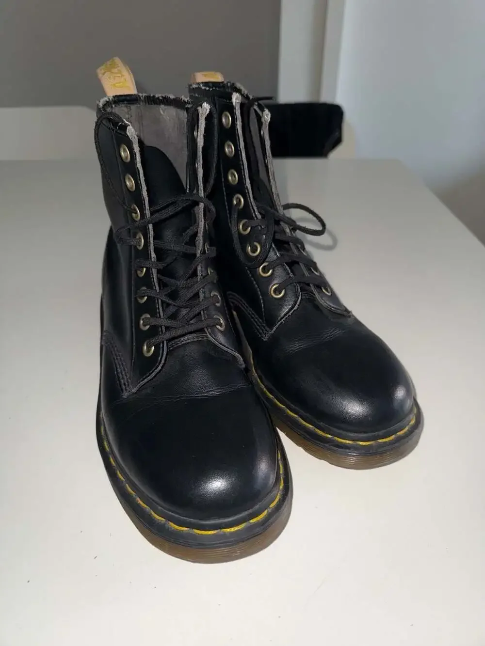Dr. Martens 1460 Vegan 8-Eye Black Boots Size US Women's 8 / Men's 7